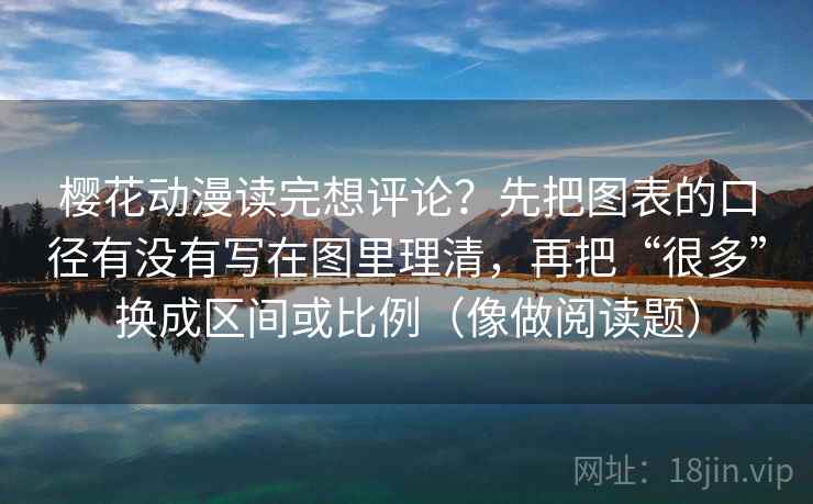 樱花动漫读完想评论？先把图表的口径有没有写在图里理清，再把“很多”换成区间或比例（像做阅读题）