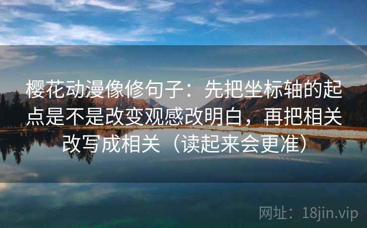 樱花动漫像修句子：先把坐标轴的起点是不是改变观感改明白，再把相关改写成相关（读起来会更准）