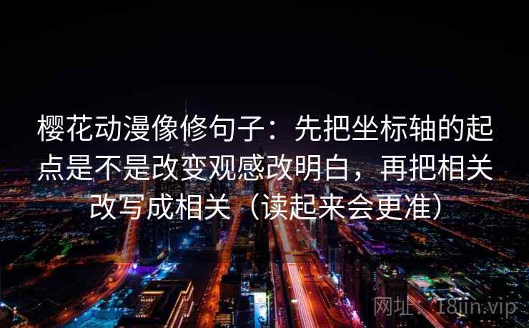 樱花动漫像修句子：先把坐标轴的起点是不是改变观感改明白，再把相关改写成相关（读起来会更准）  第2张